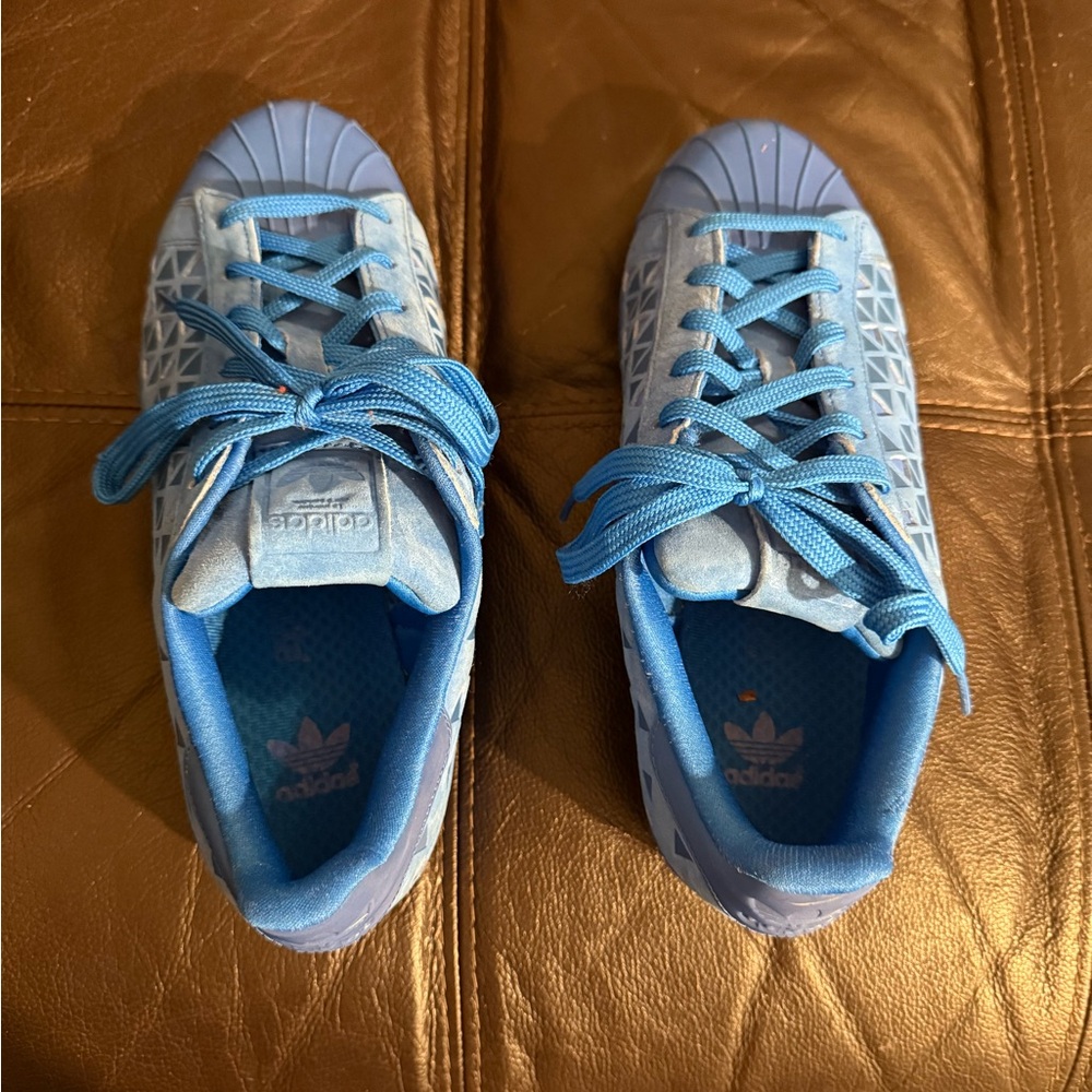 Adidas Superstar sneakers turquoise faded look unisex US6 - Picture 4 of 8